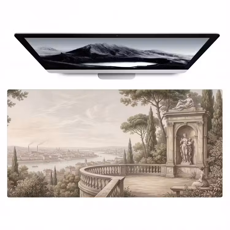Bureau onderlegger - Terras - Stad - Uitzicht - Rivier — 1