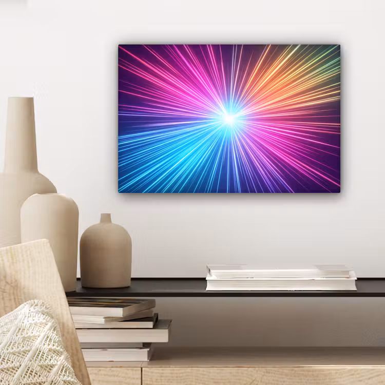 Canvas schilderij - Abstract - Light - Burst - Modern - Colorful — 5