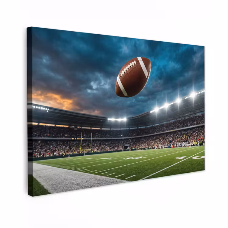 Canvas schilderij - Football - Bal - Stadion - Sport — 1