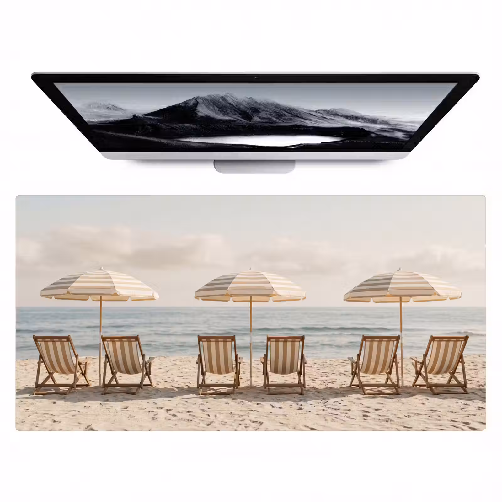 Bureau onderlegger - Strand - Stoelen - Parasol — 1