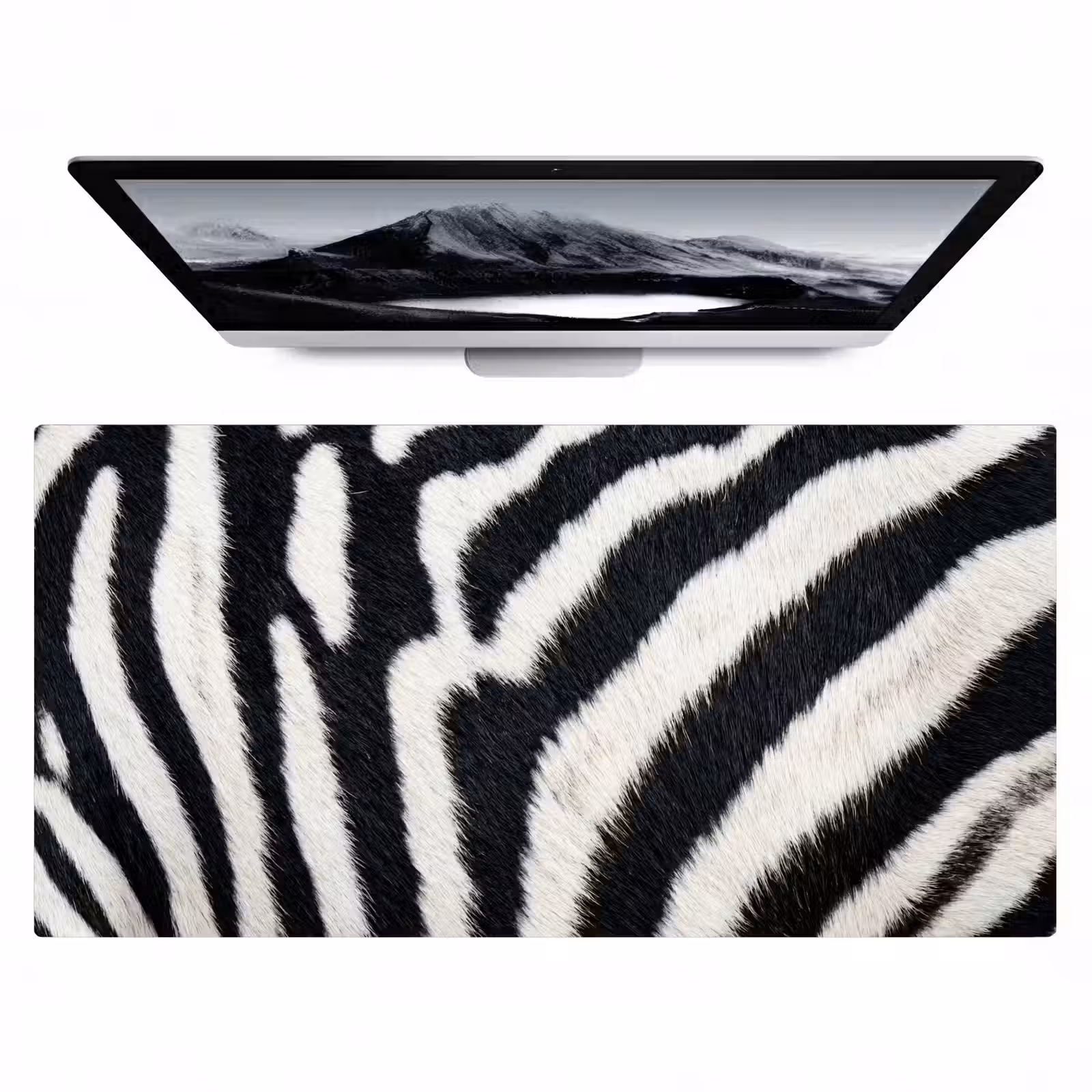 Bureau onderlegger - Zebra - Vacht - Klassiek - Zwart - Wit — 1