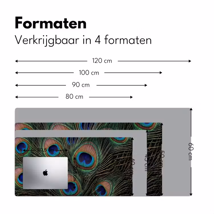 Bureau onderlegger - Pauwenveren - Klassiek - Groen — 8