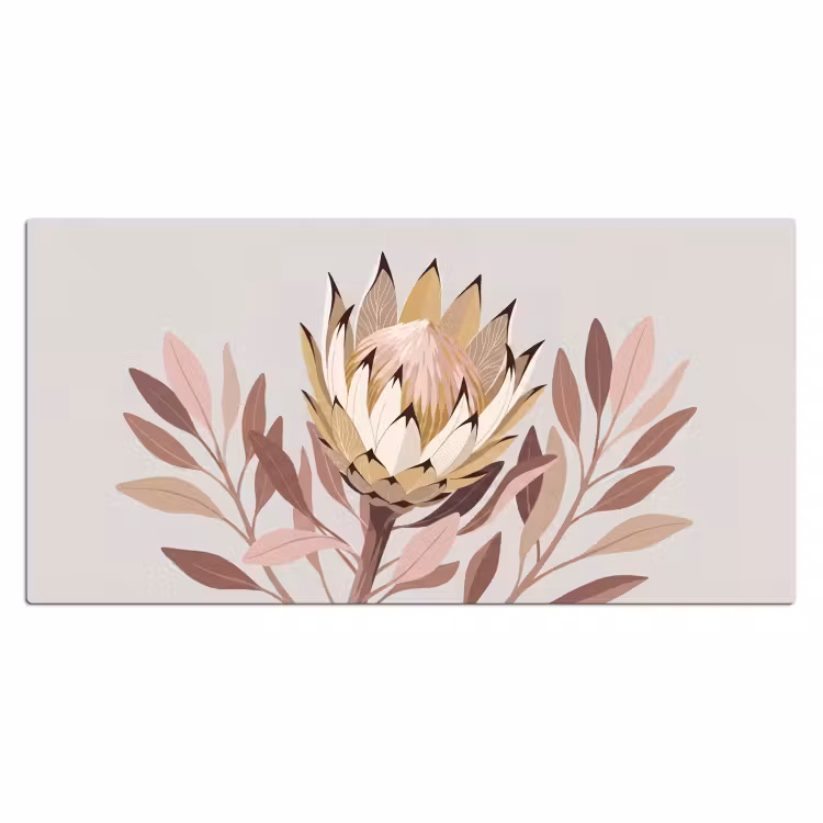 Bureau onderlegger - Protea - Bloem - Botanisch - Beige — 2
