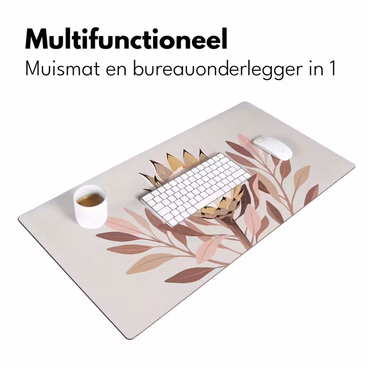 Bureau onderlegger - Protea - Bloem - Botanisch - Beige — 7