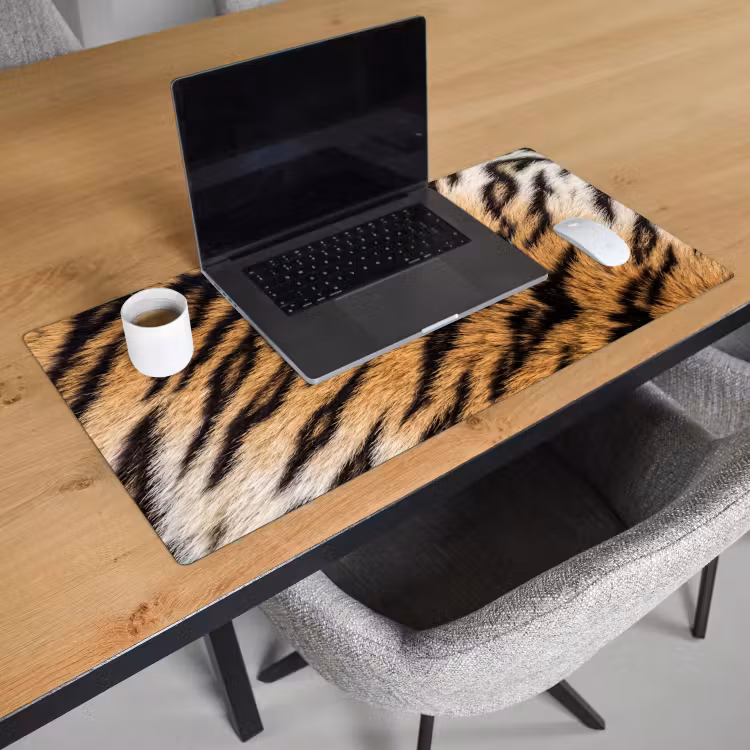 Bureau onderlegger - Realistisch - Tijgervacht - Zwart — 3