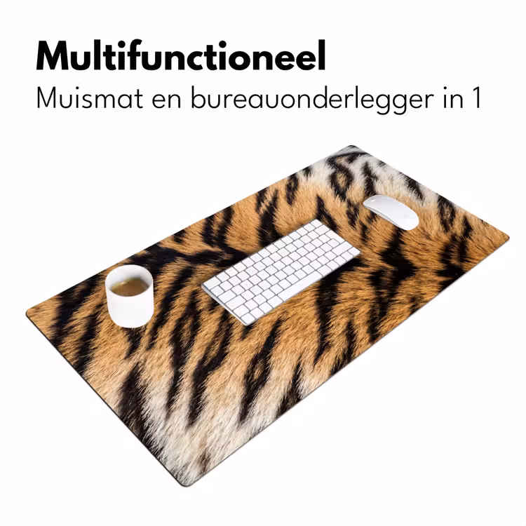 Bureau onderlegger - Realistisch - Tijgervacht - Zwart — 7