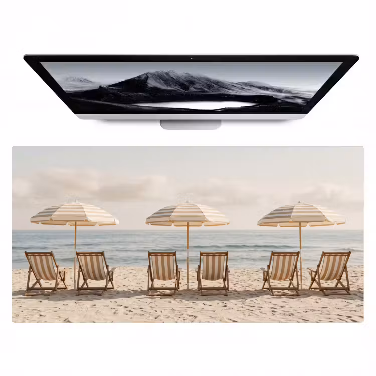 Bureau onderlegger - Strand - Stoelen - Parasol — 1
