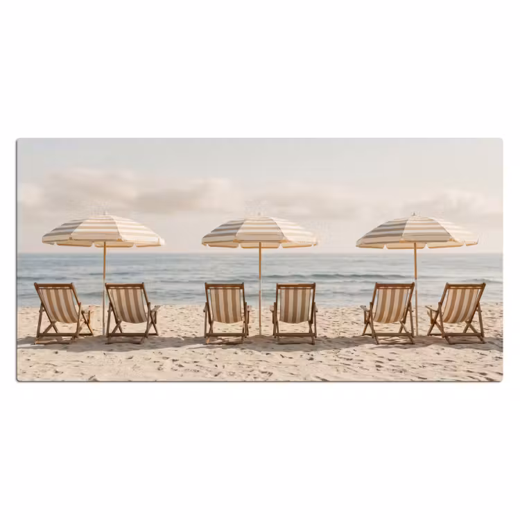 Bureau onderlegger - Strand - Stoelen - Parasol — 2