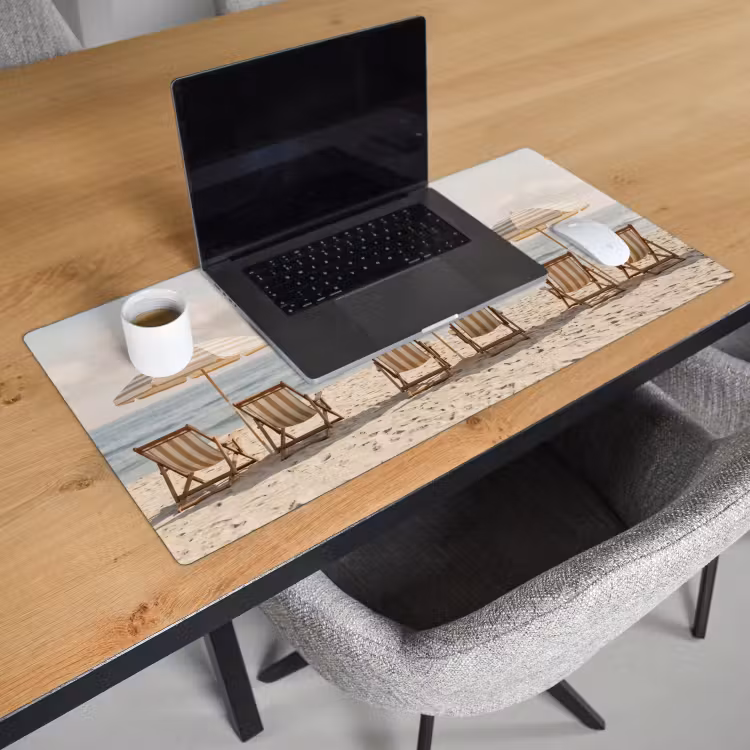 Bureau onderlegger - Strand - Stoelen - Parasol — 3
