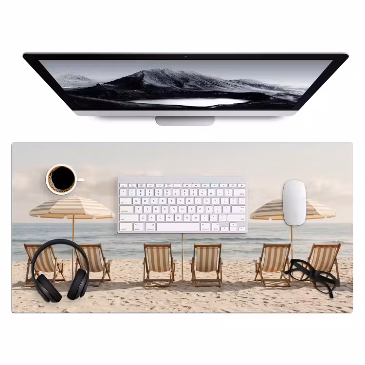 Bureau onderlegger - Strand - Stoelen - Parasol — 4