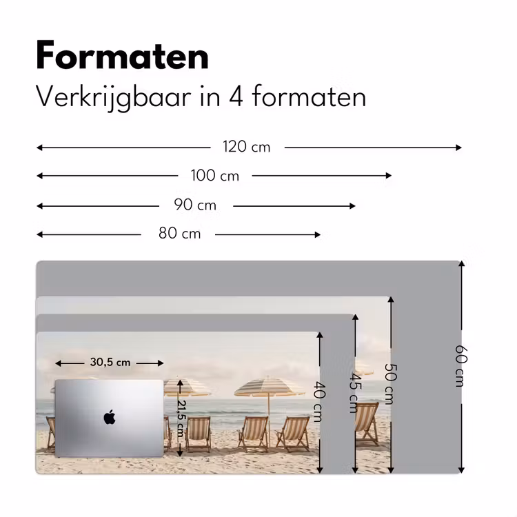 Bureau onderlegger - Strand - Stoelen - Parasol — 8