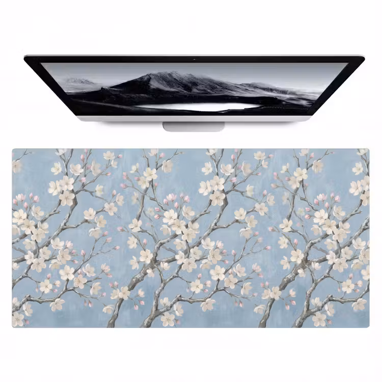 Bureau onderlegger - Takken - Kersenbloesem - Blauw — 1