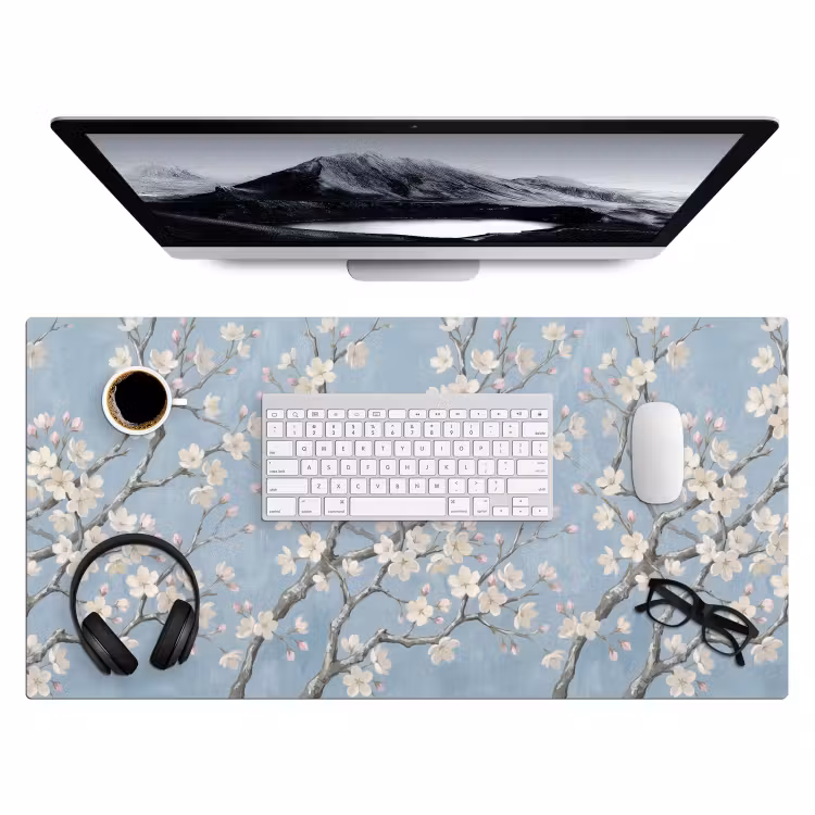 Bureau onderlegger - Takken - Kersenbloesem - Blauw — 4