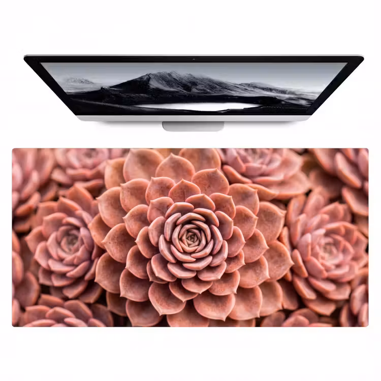 Bureau onderlegger - Vetplant - Organisch - Roze — 1