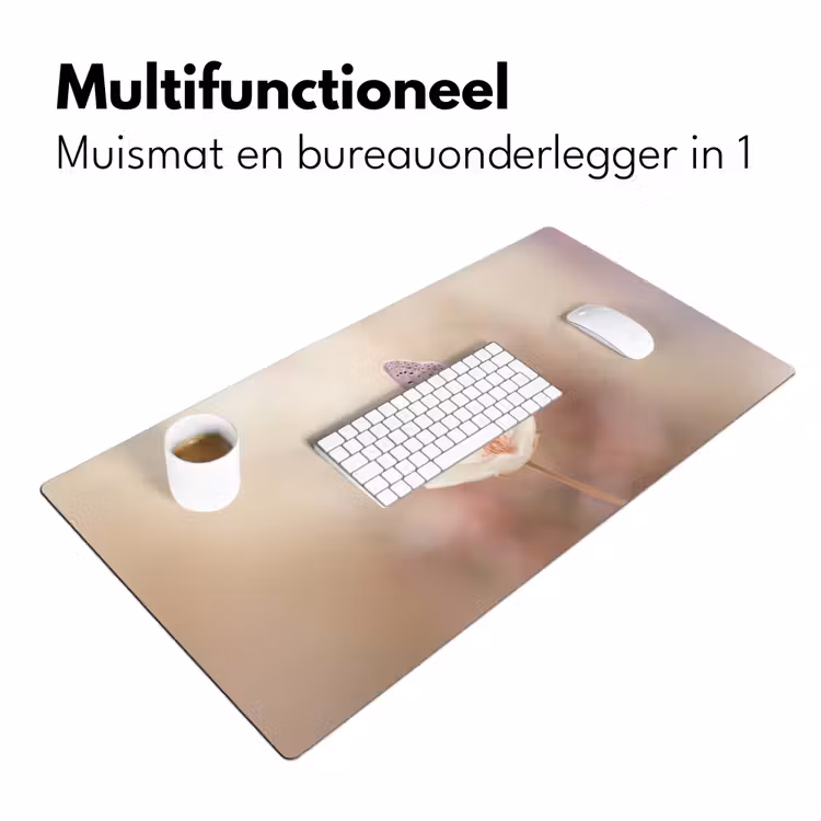 Bureau onderlegger - Vlinder - Bloem - Blauw — 7