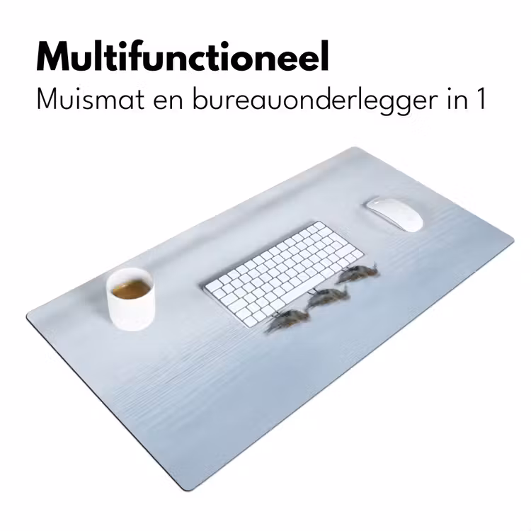 Bureau onderlegger - Vogels - Water - Grijs — 7