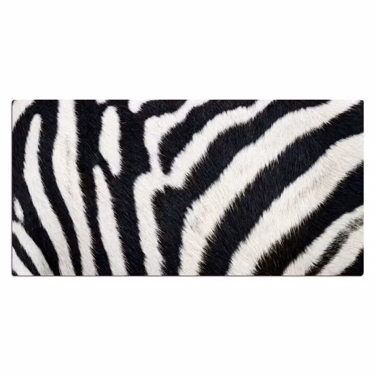 Bureau onderlegger - Zebra - Vacht - Klassiek - Zwart - Wit — 2