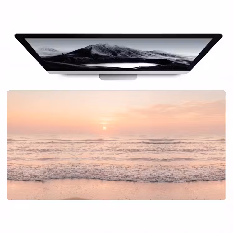 Bureau onderlegger - Zon - Strand - Roze — 1
