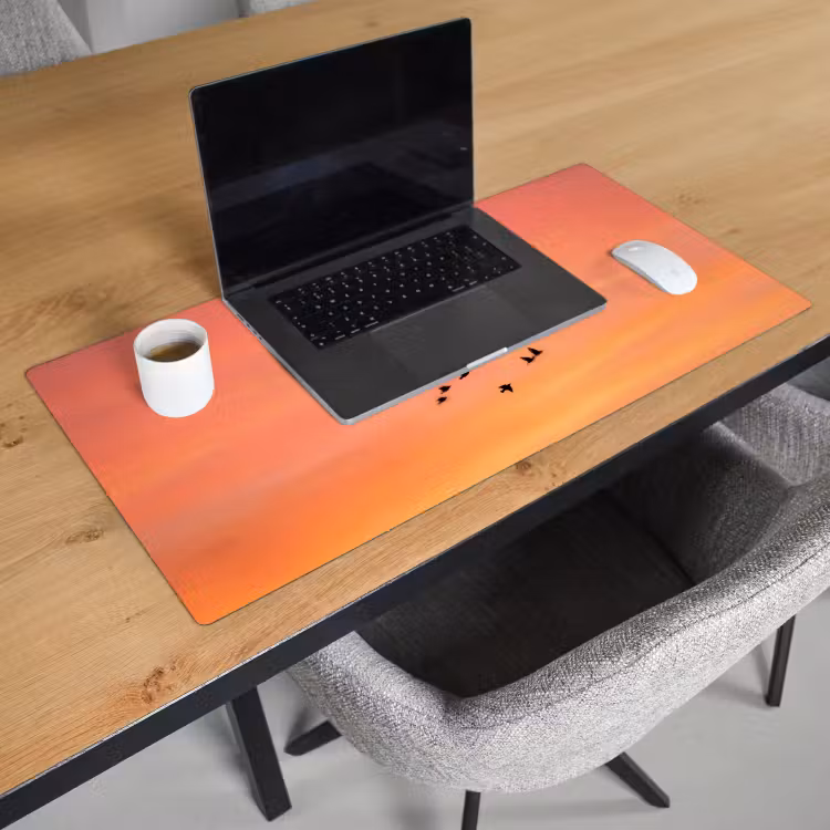 Bureau onderlegger - Zwerm - Vogels - Oranje — 3