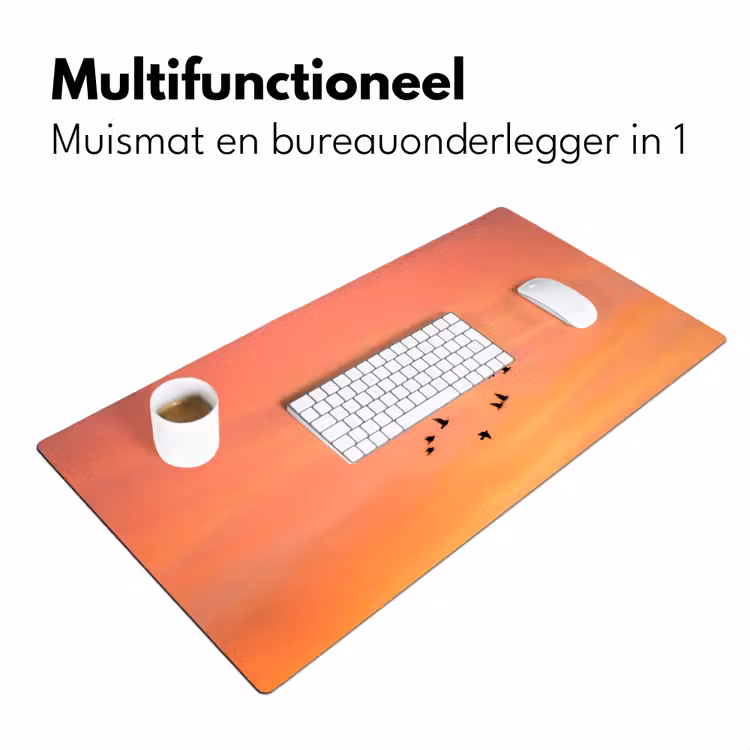 Bureau onderlegger - Zwerm - Vogels - Oranje — 7