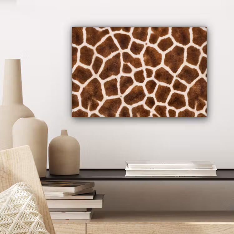 Canvas schilderij - Giraf - Vacht - Klassiek - Bruin — 5