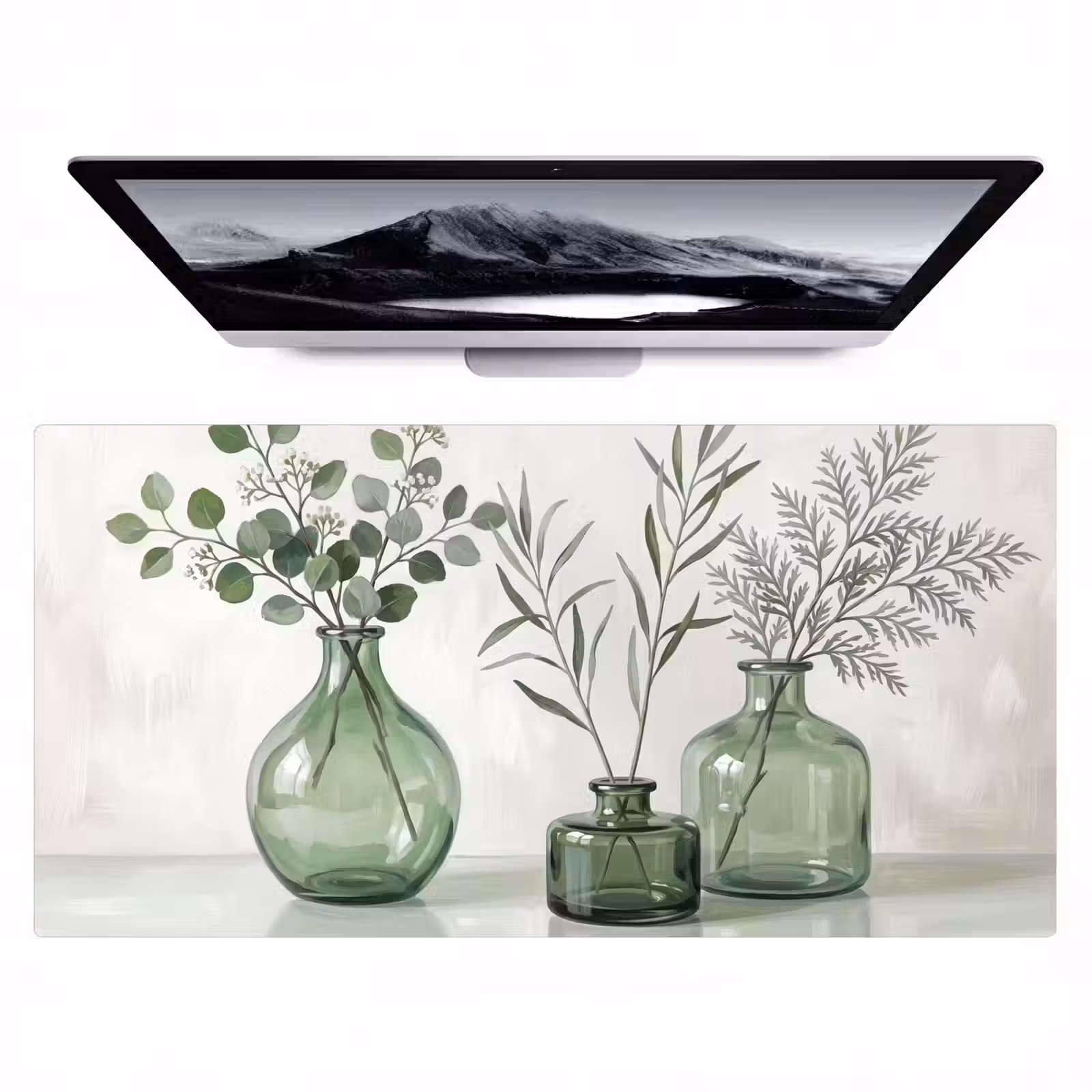 Bureau onderlegger - Vazen - Bladeren - Groen — 1