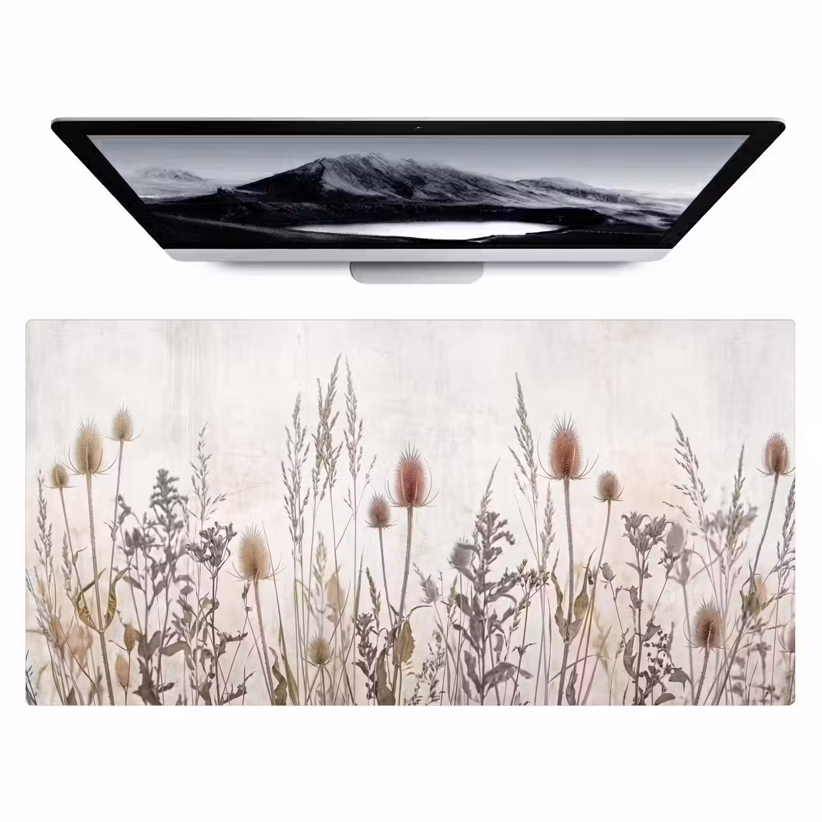 Bureau onderlegger - Weidebloemen - Design - Sepia — 1