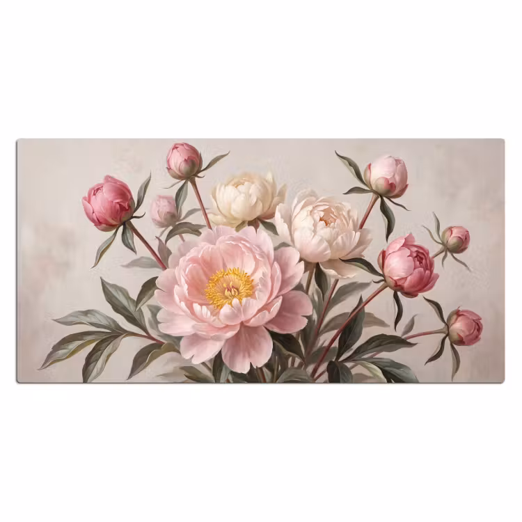 Bureau onderlegger - Pioenrozen - Boeket - Roze — 2