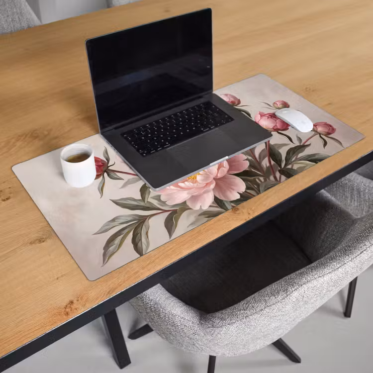 Bureau onderlegger - Pioenrozen - Boeket - Roze — 3