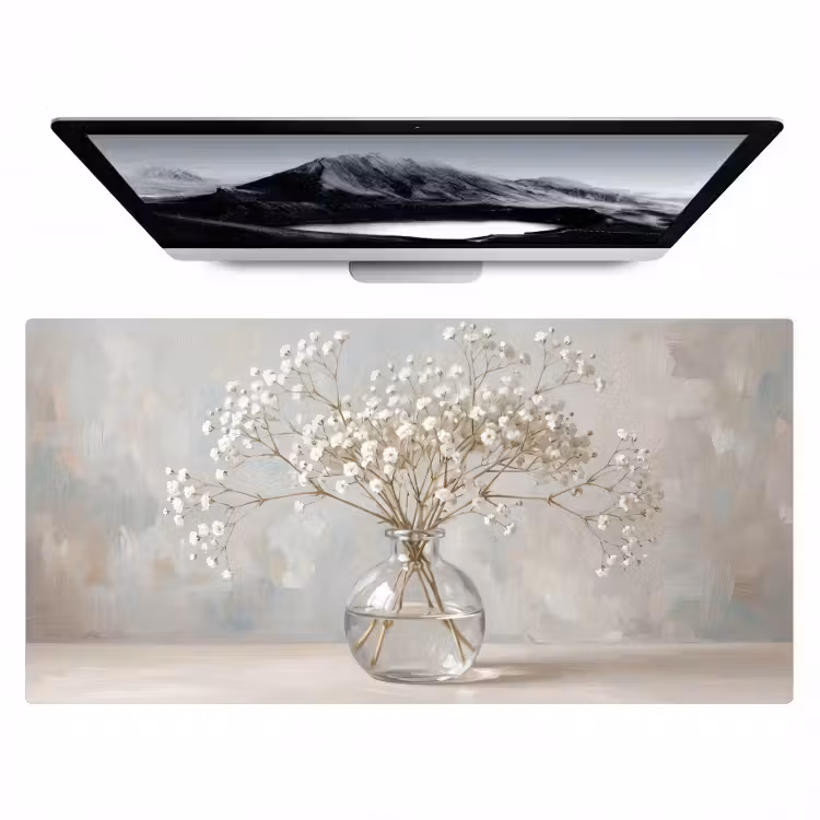 Bureau onderlegger - Vaas - Gipskruid - Wit — 1