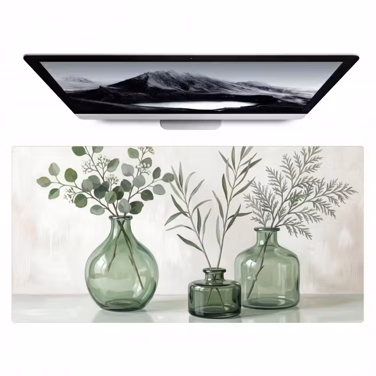 Bureau onderlegger - Vazen - Bladeren - Groen — 1