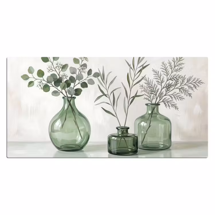 Bureau onderlegger - Vazen - Bladeren - Groen — 2