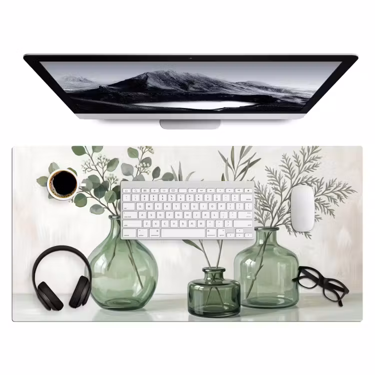 Bureau onderlegger - Vazen - Bladeren - Groen — 4