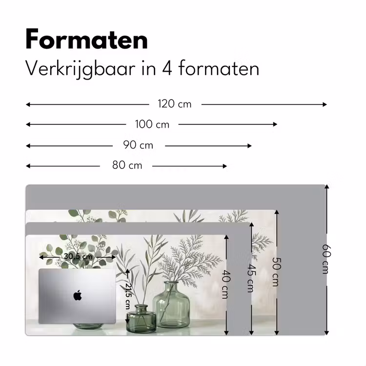 Bureau onderlegger - Vazen - Bladeren - Groen — 8