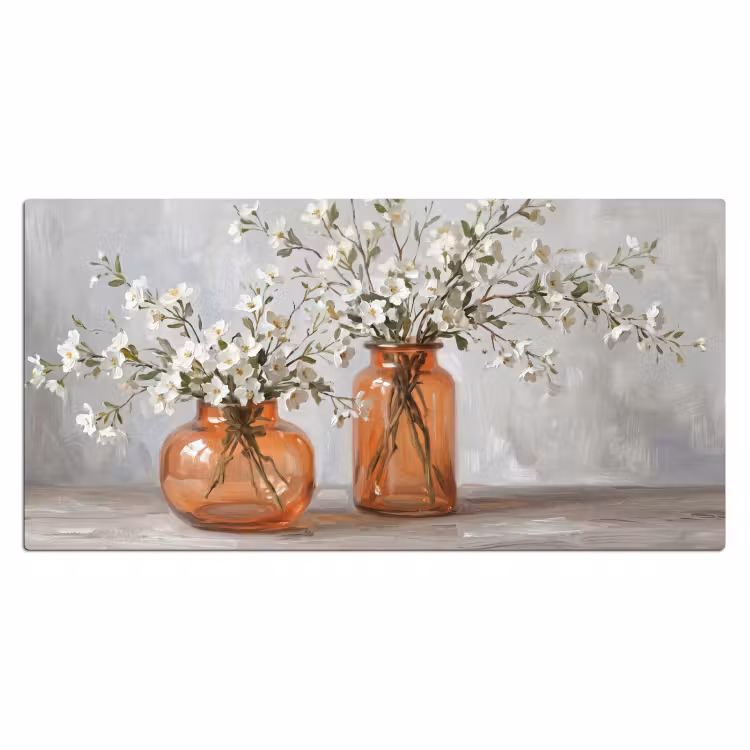Bureau onderlegger - Vazen - Bloemen - Oranje — 2