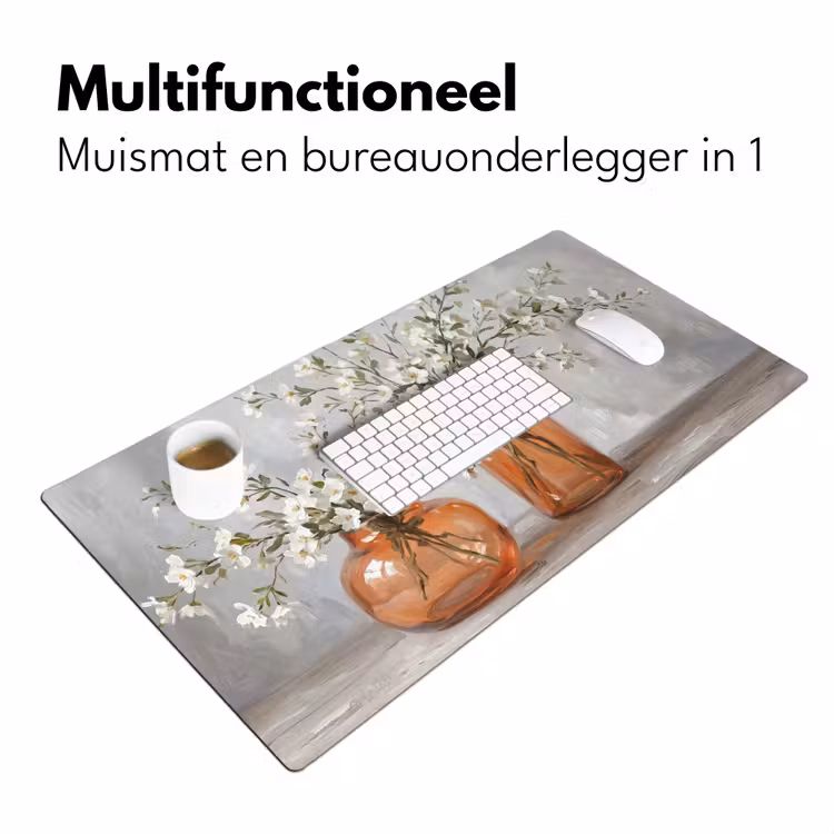Bureau onderlegger - Vazen - Bloemen - Oranje — 7