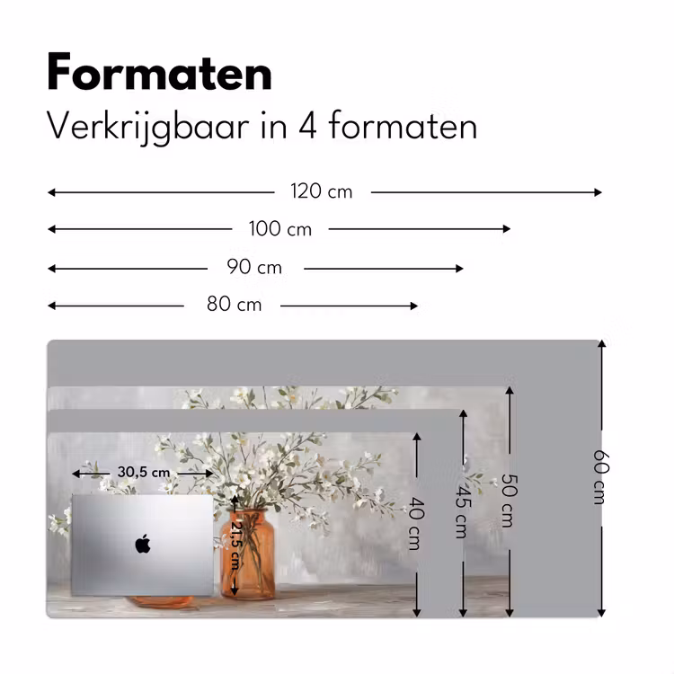 Bureau onderlegger - Vazen - Bloemen - Oranje — 8