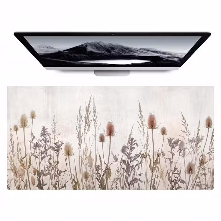 Bureau onderlegger - Weidebloemen - Design - Sepia — 1