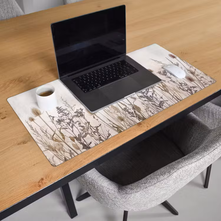 Bureau onderlegger - Weidebloemen - Design - Sepia — 3