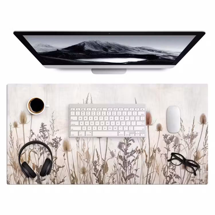 Bureau onderlegger - Weidebloemen - Design - Sepia — 4