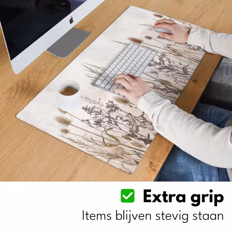 Bureau onderlegger - Weidebloemen - Design - Sepia — 6