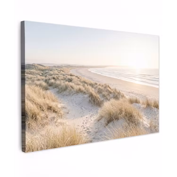 Canvas schilderij - Duinen - Strand - Beige — 1