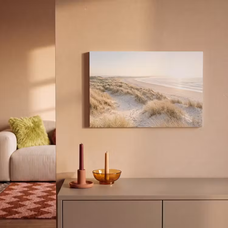 Canvas schilderij - Duinen - Strand - Beige — 2