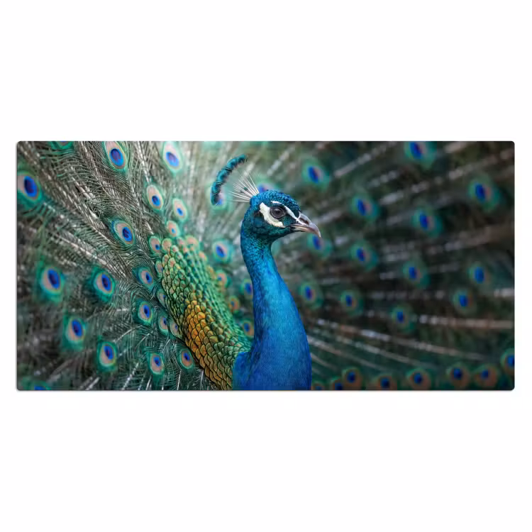 Bureau onderlegger - Pauw - Veren - Blauw — 2