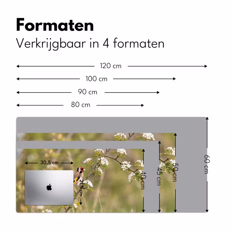 Bureau onderlegger - Putter - Bloesem - Lente - Natuur - Kleurrijk — 8