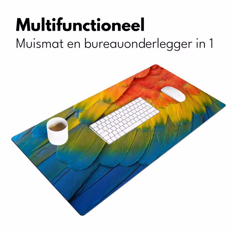 Bureau onderlegger - Veren - Ara - Kleurrijk — 7
