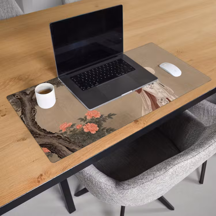 Bureau onderlegger - Vrouw - Azië - Kunst - Beige — 3