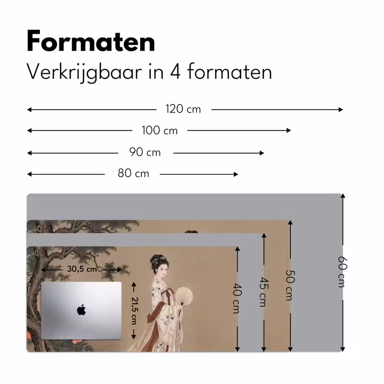 Bureau onderlegger - Vrouw - Azië - Kunst - Beige — 8