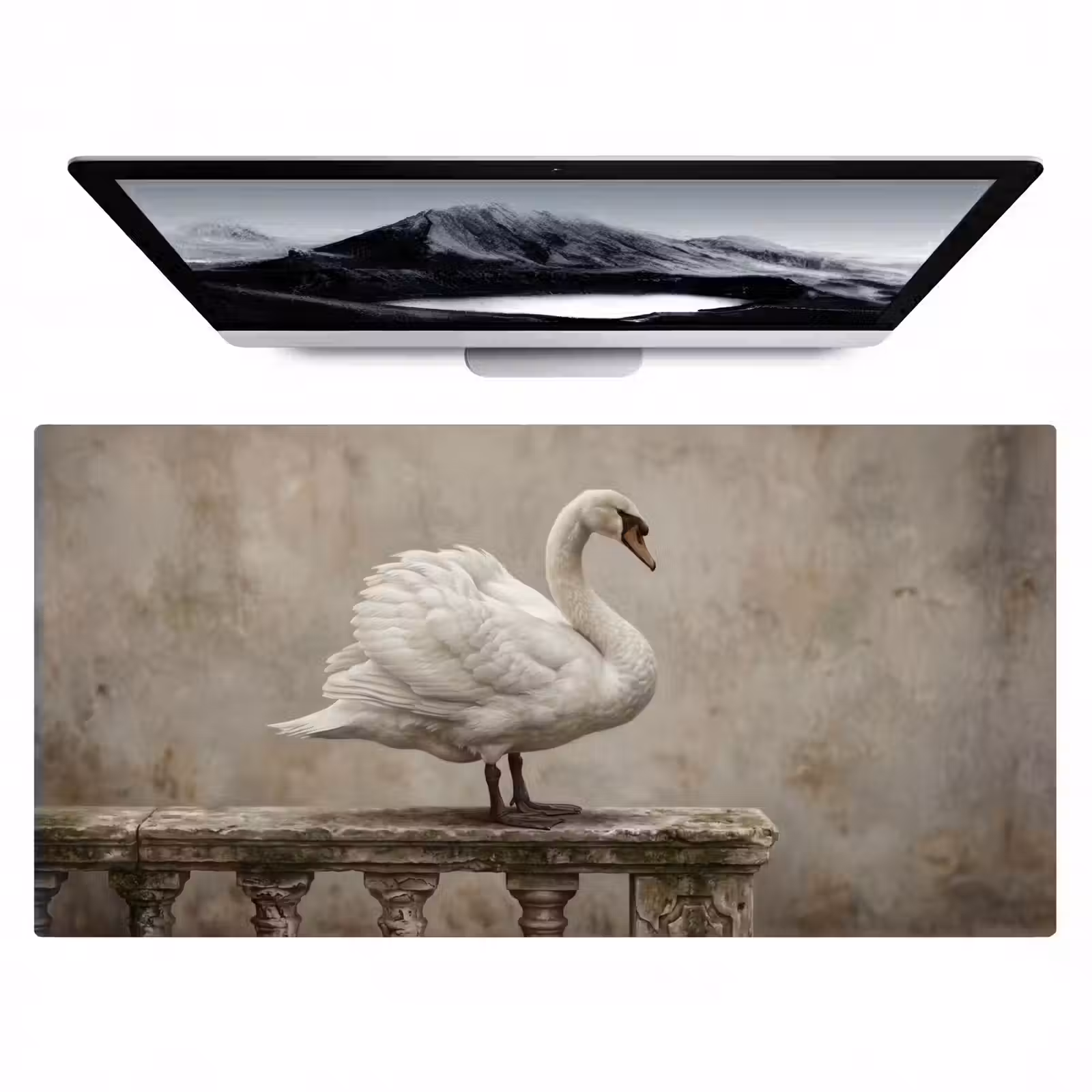 Bureau onderlegger - Zwaan - Elegant - Dieren - Wit — 1