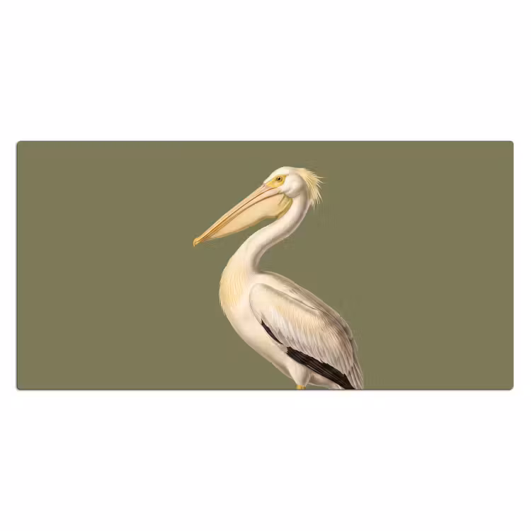 Bureau onderlegger - Pelikaan - Wit - Vogel - Klassiek - Natuur — 2